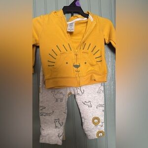 Yellow Animal Print Baby Outfit